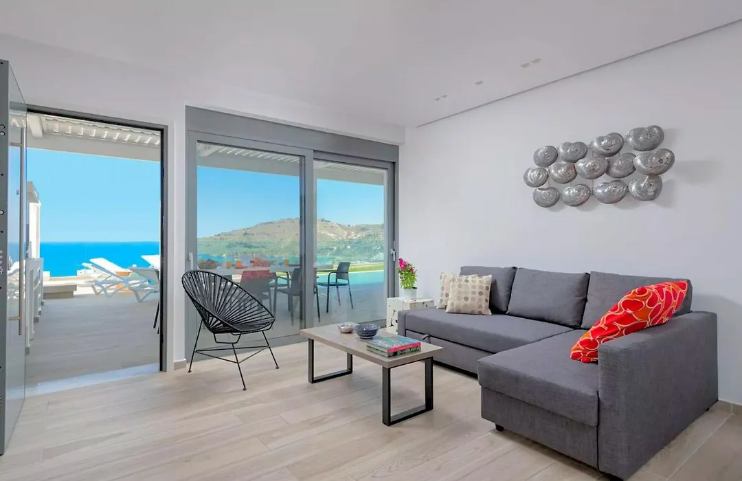 Executive Rhodes Villa Villa Gaia Stunning Sea Views 3 Bedrooms Lindos-1