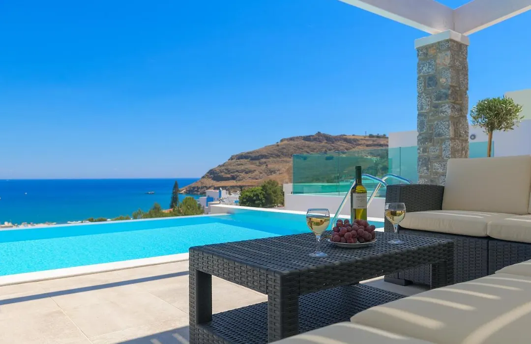 Villa Hermes With Pool & Jacuzzi In Lindos-1