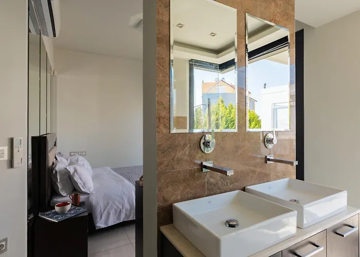 Pet friendly Ixia Pool Villa With Sea View Roof Top